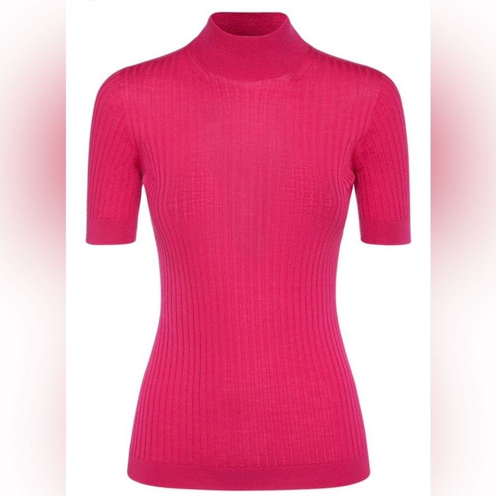 Women's Pink Ribbed Top - Picture 5 of 12